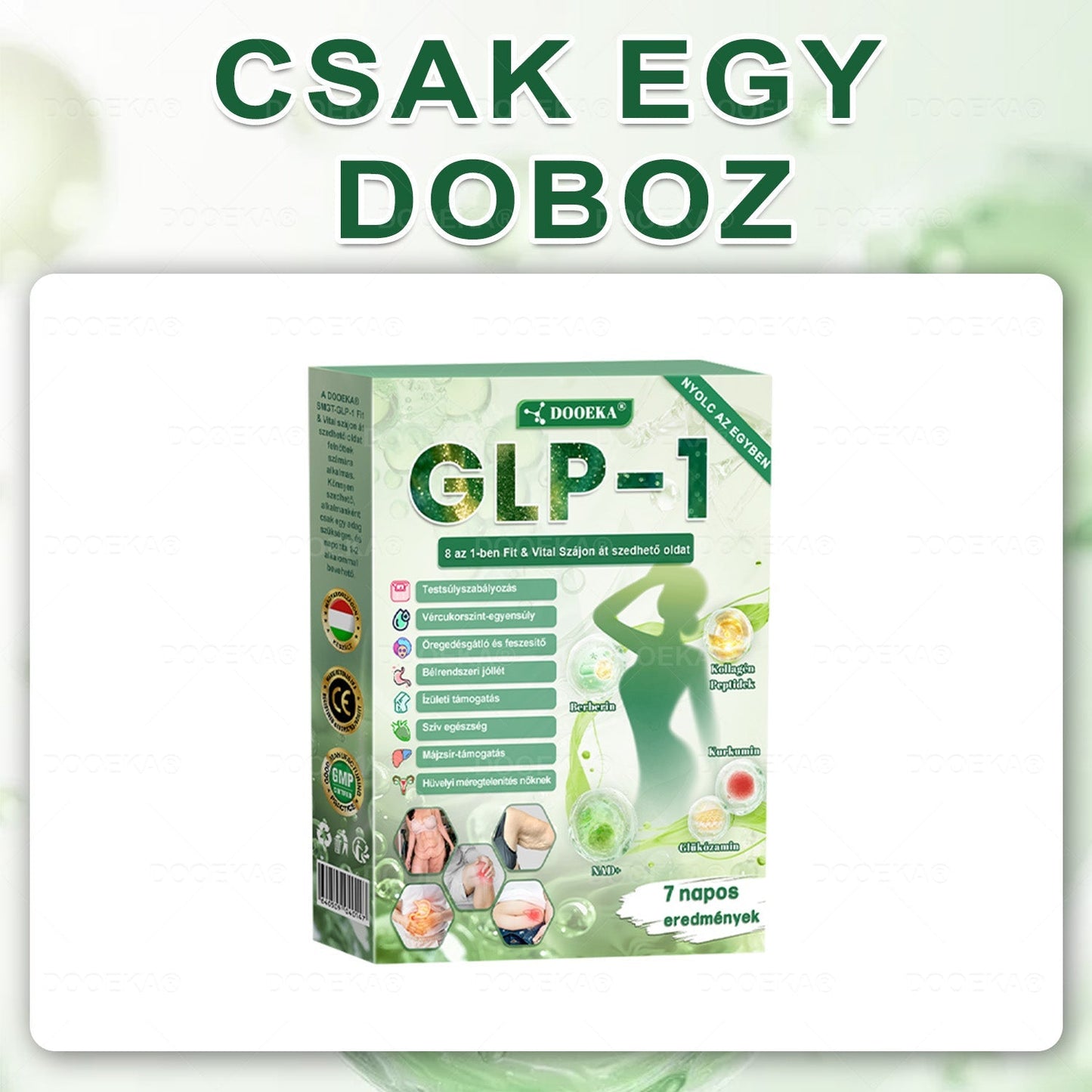 🍀🍀DOOEKA® GLP-1 8 az 1-ben Fit & Vital Szájon át szedhető oldat – ⏰Napi egyszer, 7 nap alatt látható változás / Elhízás, szív- és érrendszeri egészség, cukorbetegség, alvási apnoe, bélrendszer egészsége, ízületi problémák és még sok más esetén